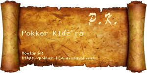 Pokker Klára névjegykártya