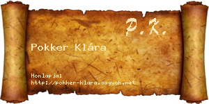 Pokker Klára névjegykártya